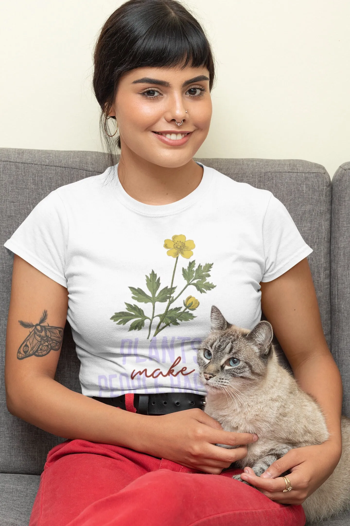 Plant Parent Shirt - Plants Make People Happy Inspirational Plant