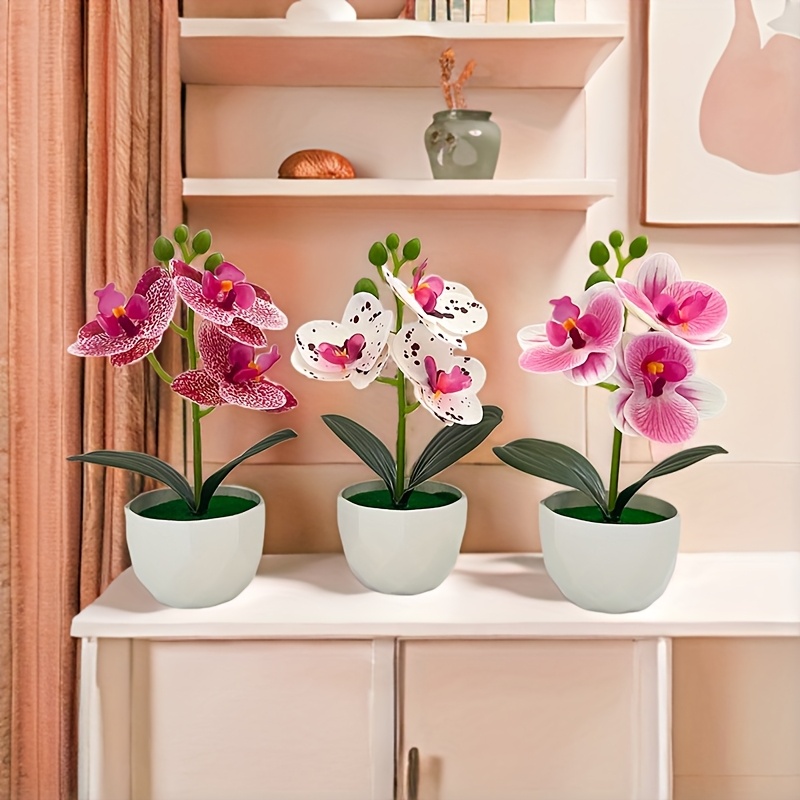 3pcs Artificial Phalaenopsis O - Orchid Phalaenopsis recension och pris